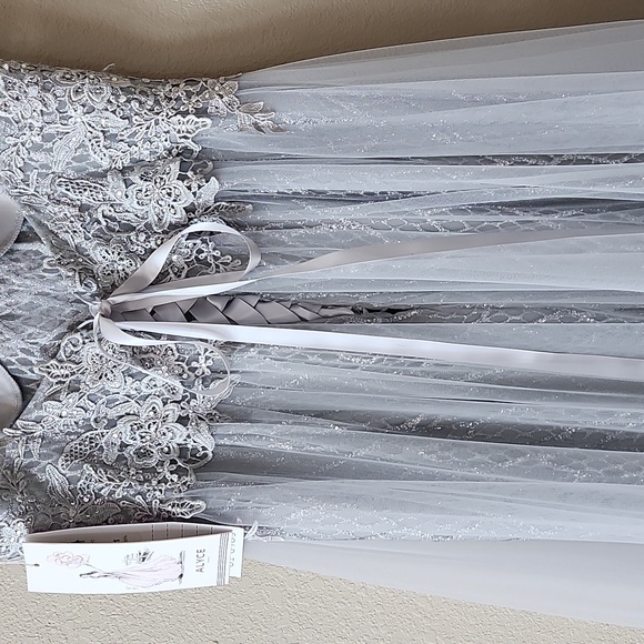 Alyce Paris Silver Formal Dress - Picture 10 of 14